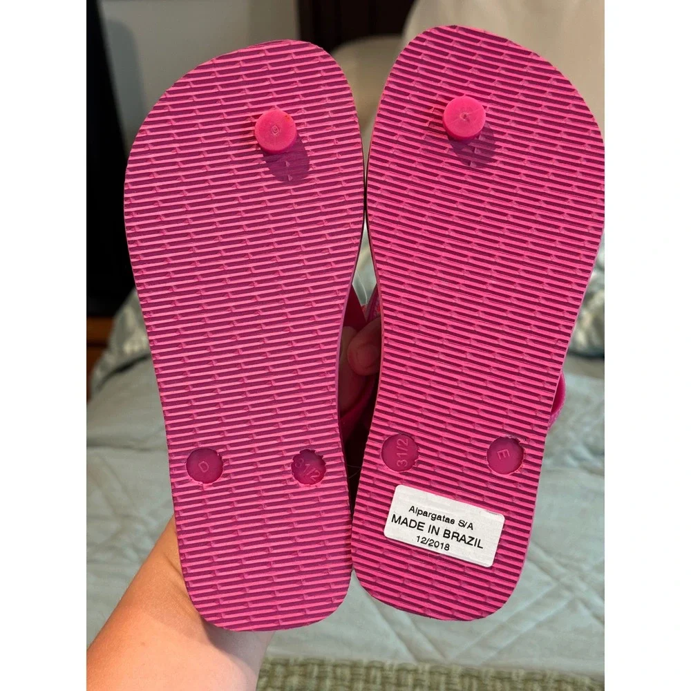 Havaianas Kids Slim Disney Minnie Mouse Flip Flops Hollywood Rose Pink Size 2Y